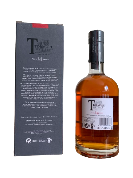 Tormore Distillery Speyside Single Malt Scotch Whisky Aged 14 years