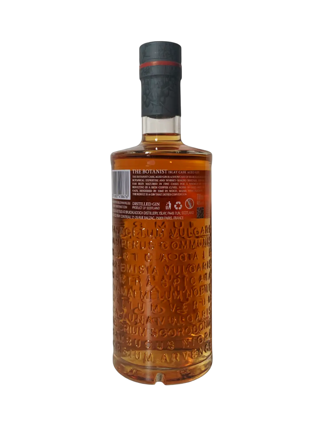 The Botanist Islay cask aged gin, conceived, distilled and hand crafted on the island of Islay. Matured for 3 years in casks.