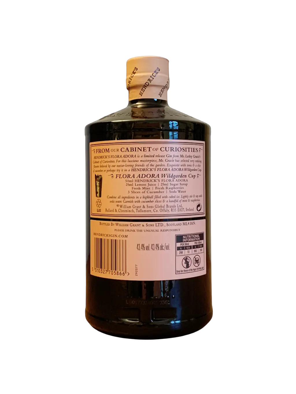 Hendrick's gin Flora Adora from our cabinet of curiosities