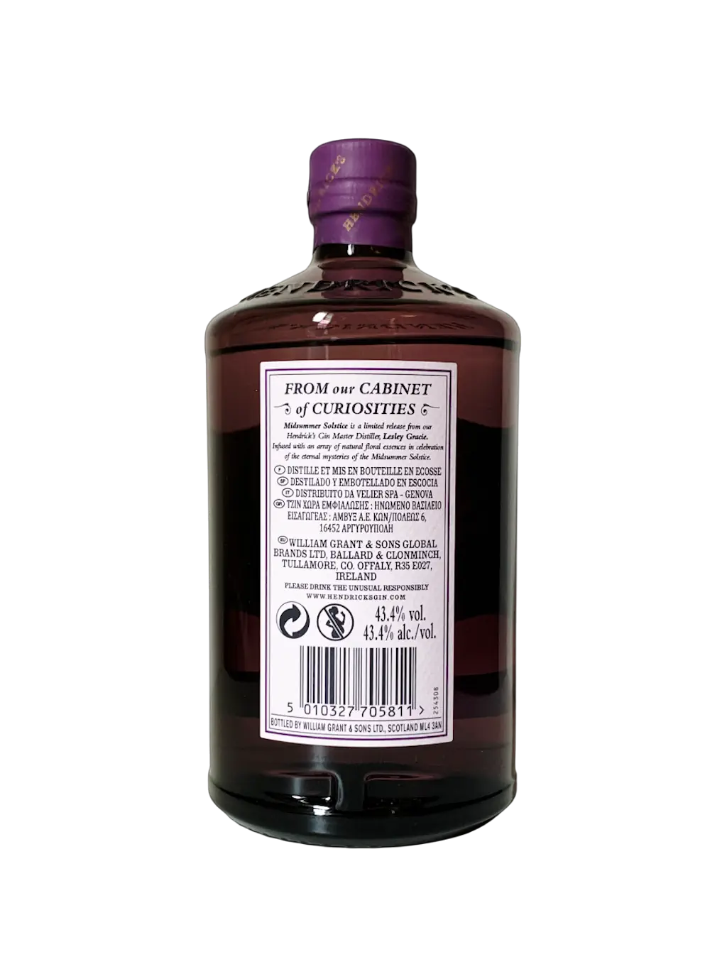 Gin Ecossais Hendricks Edition Limitee Midsummer Solstice