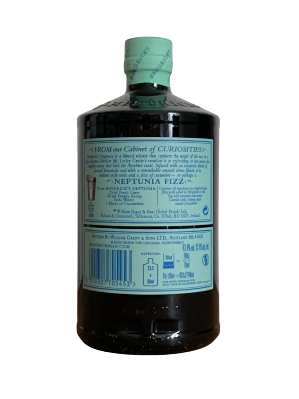 Edition Limitee du Cabinet de Curiosite Gin Hendricks Neptunia