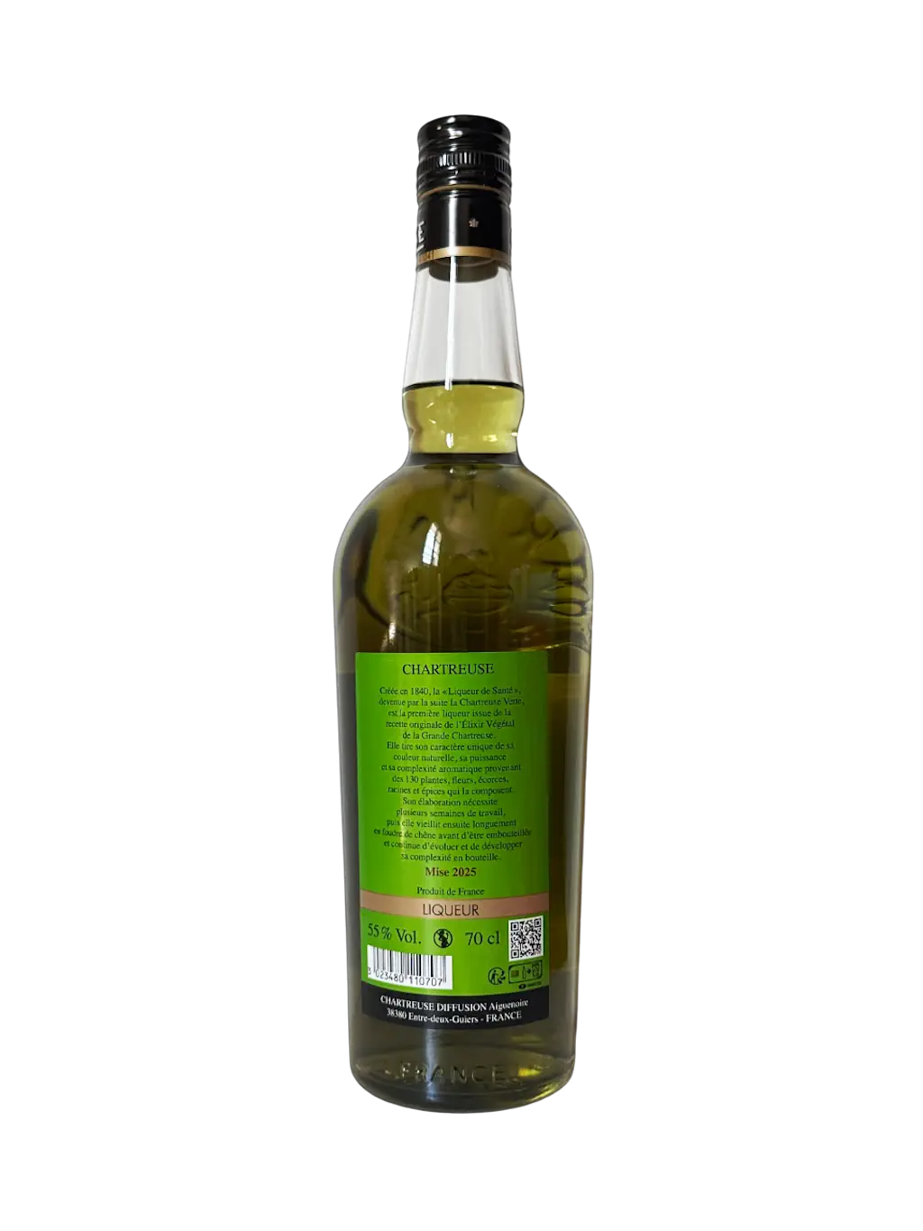 Chartreuse Verte Mise 2025, Liqueur fabriquée par les pères chartreux