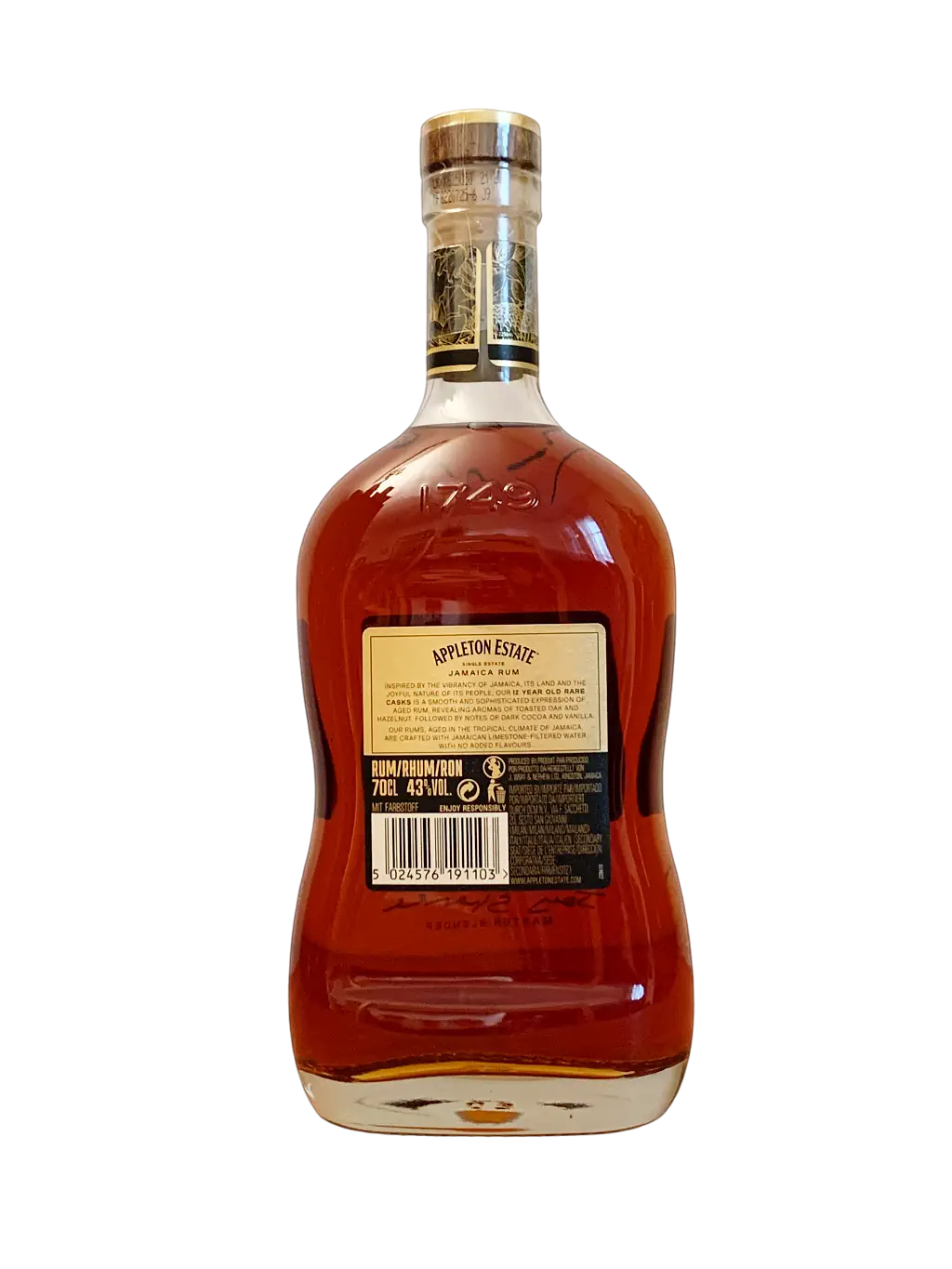 Appleton Estate Rare Casks Aged a minimum of 12 years single estate Jamaica rum