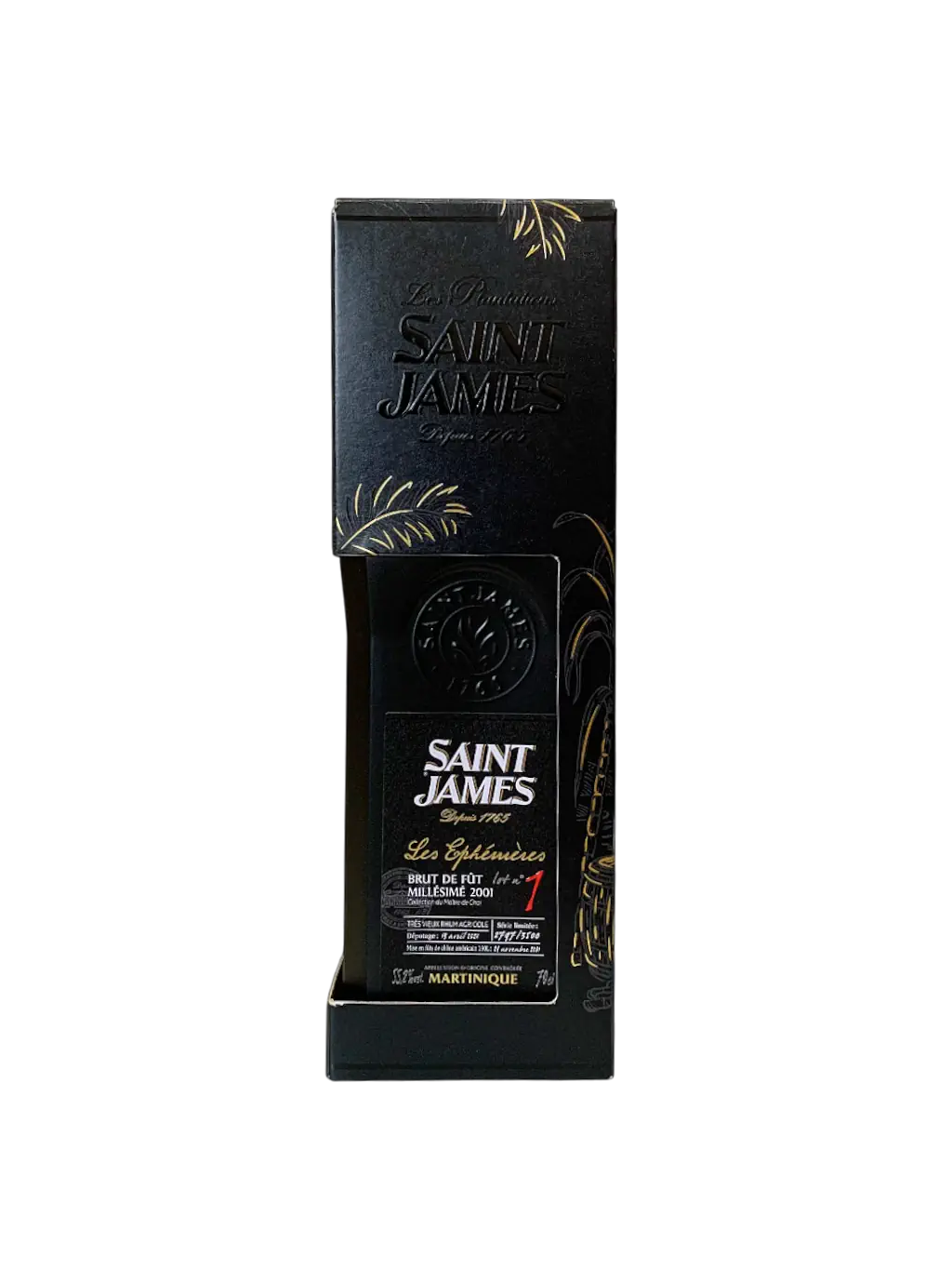 très vieux rhum agricole Saint James Ephémères lot 1 millésime 2001