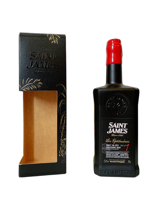 très vieux rhum agricole Saint James Ephémères lot 1 millésime 2001