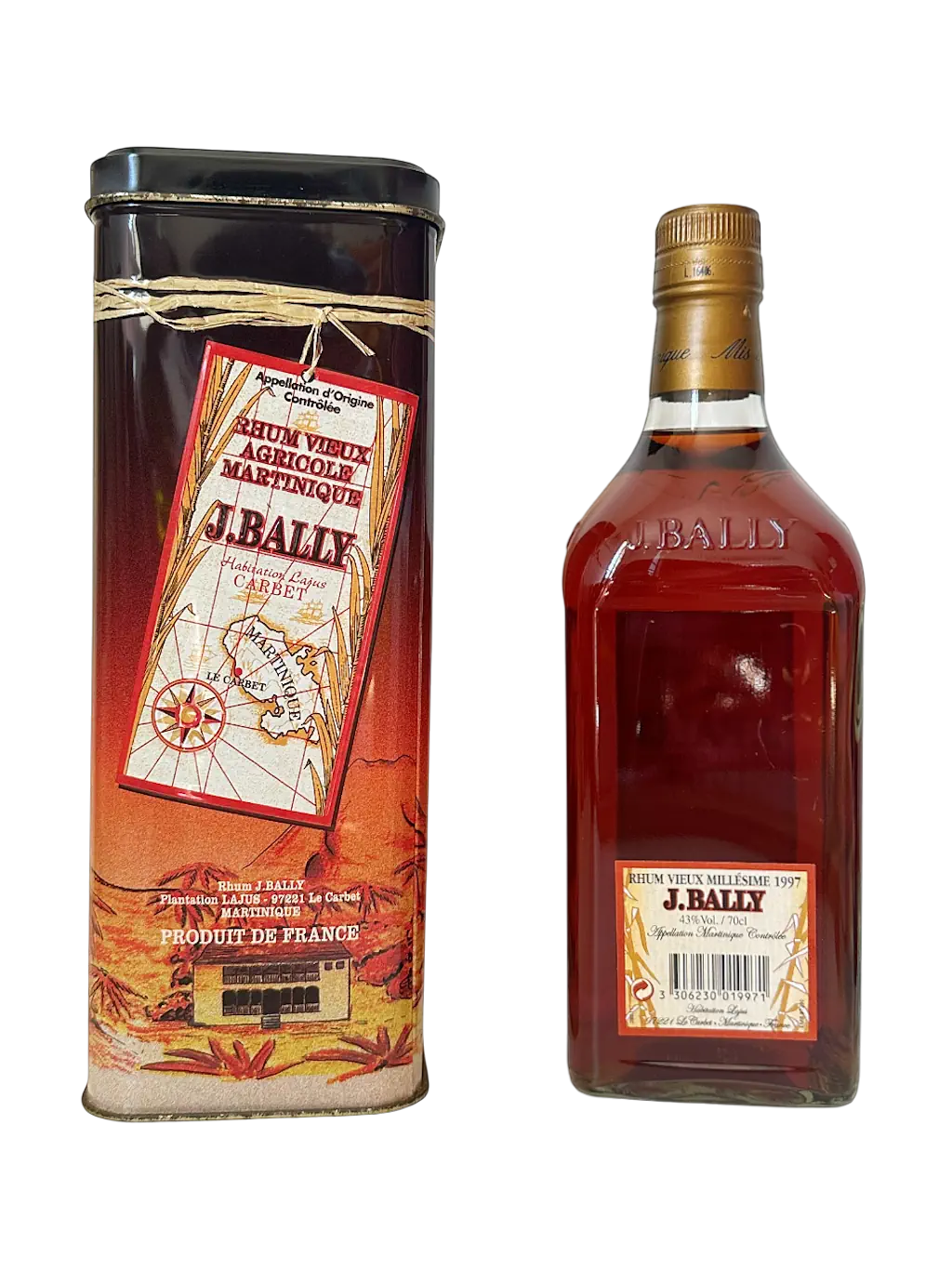 Rhum vieux agricole Martinique Bally Millésime 1997