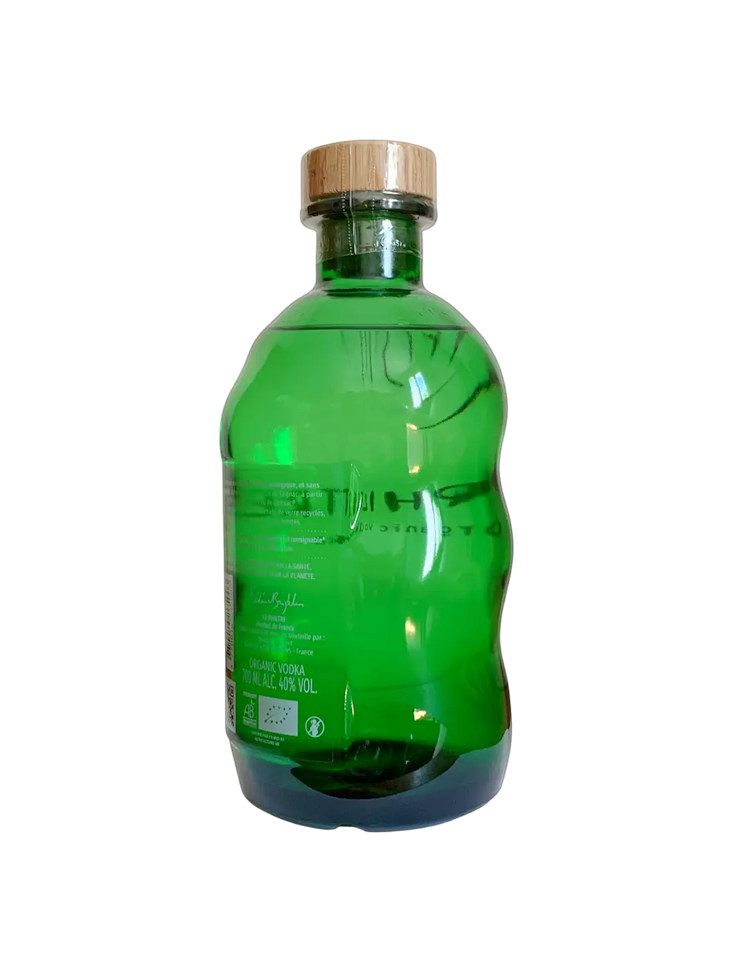 Le Philtre organic vodka francaise bouteille verte