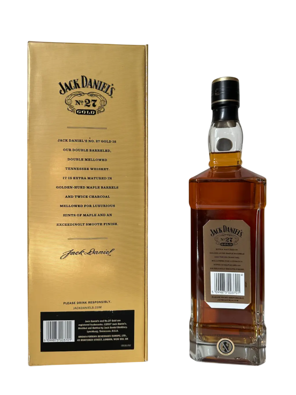 Jack Daniel's Tennessee Whiskey n° 27 Gold Double barreled Extra matured in maple barrels