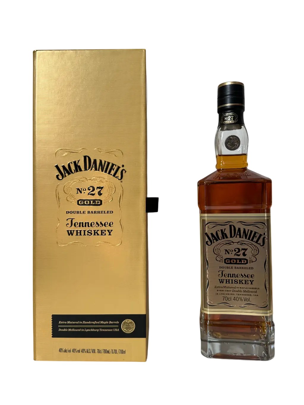 Jack Daniel's Tennessee Whiskey n° 27 Gold Double barreled Extra matured in maple barrels