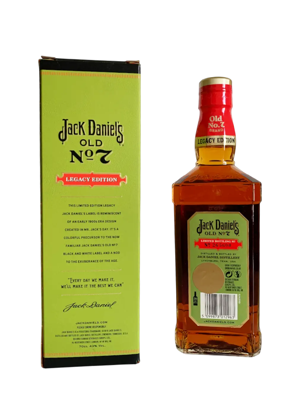 Jack Daniels Old No7 Tennessee Whiskey First Legacy Edition Limited Edition