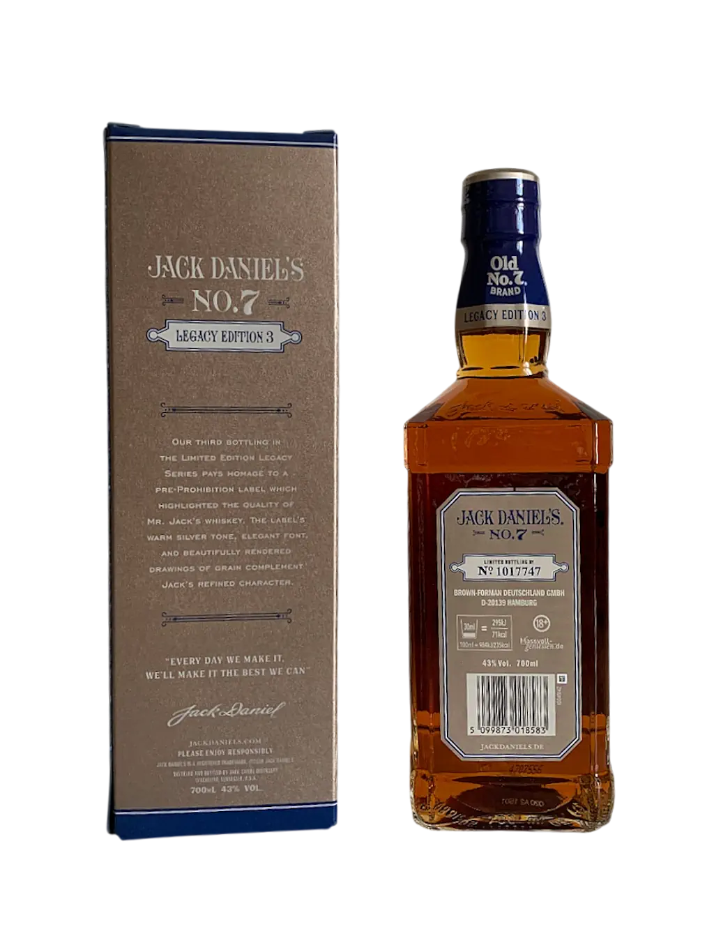 Fine Old Jack Daniels no7 Tennessee whiskey Legacy Edition 3