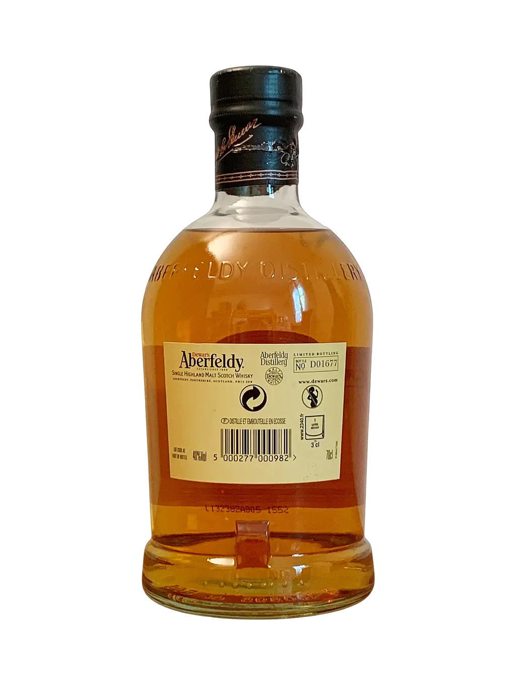 Single Highland Malt Scotch Whisky Aberfeldy 12 ans