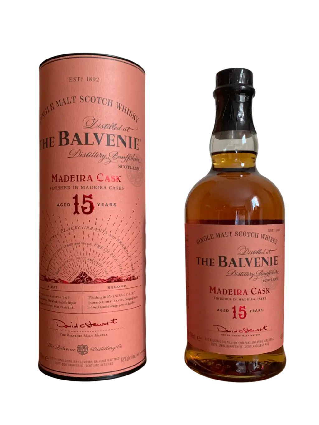 Single Malt Scotch Whisky The Balvenie Madeira Cask Aged 15 years and finished in Madeira Cask