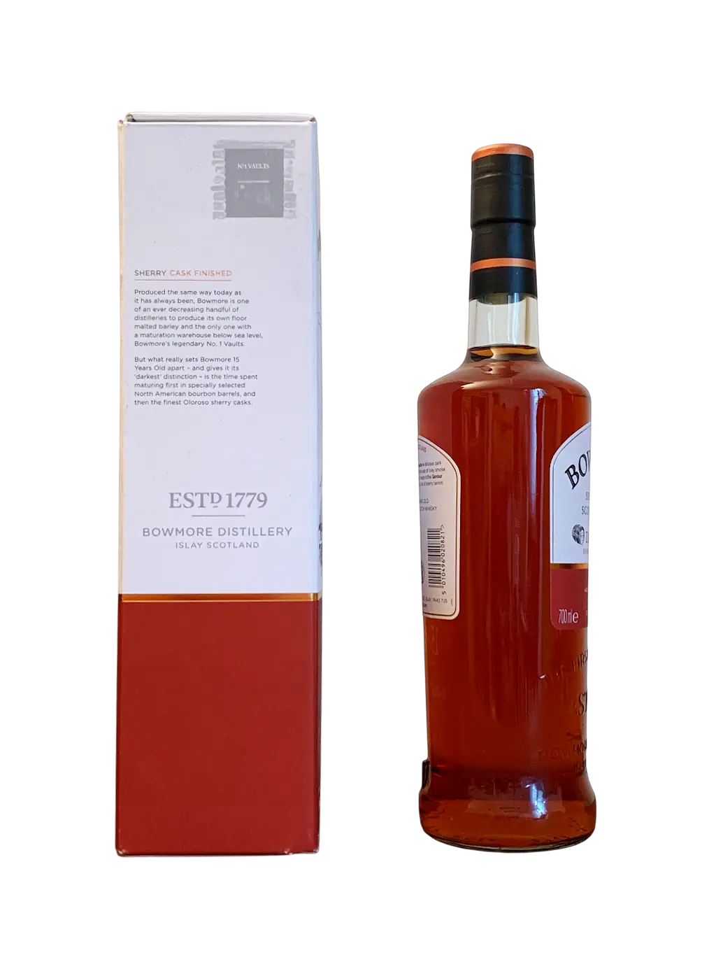 Bowmore Single Malt Scotch Whisky aged 15 years Darkest Sherry Cask Finished