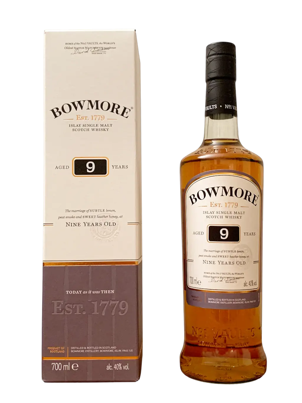 Bowmore aged 9 years Islay Single Malt Scotch Whisky