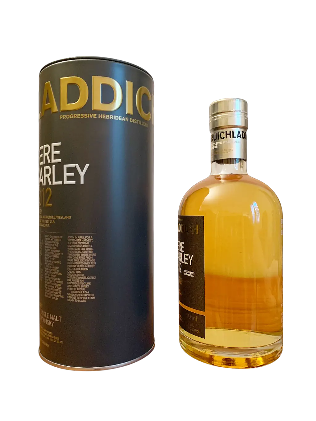 Bruichladdich Unpeated Islay Single Malt Scotch Whisky Bere Barley 2012 made from Orkney grown Bere Barley