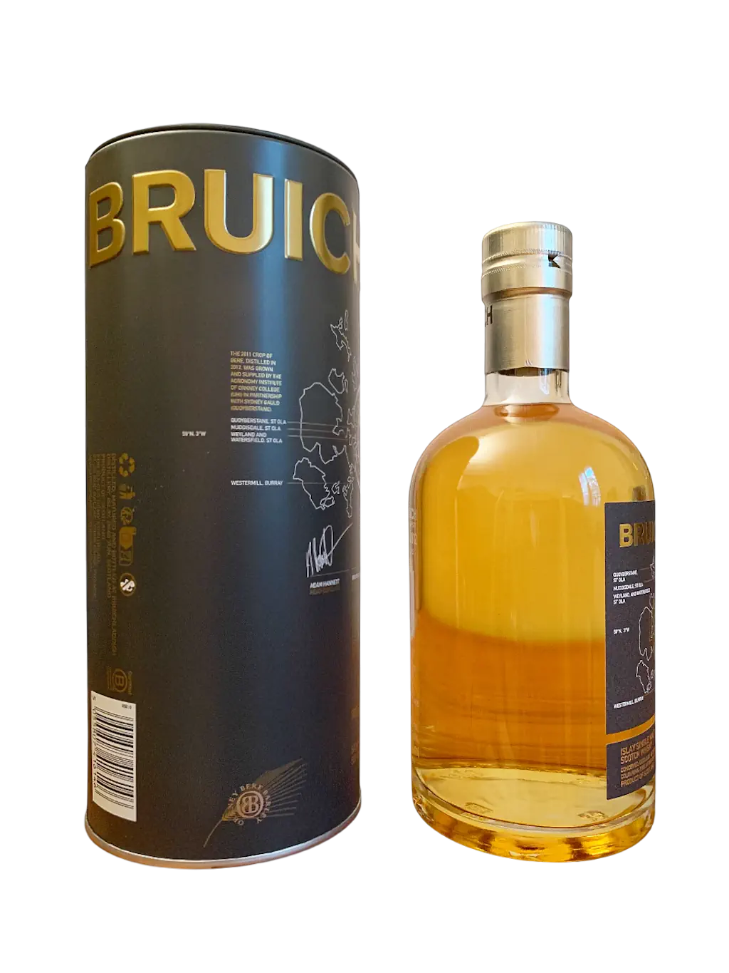Bruichladdich Unpeated Islay Single Malt Scotch Whisky Bere Barley 2012 made from Orkney grown Bere Barley