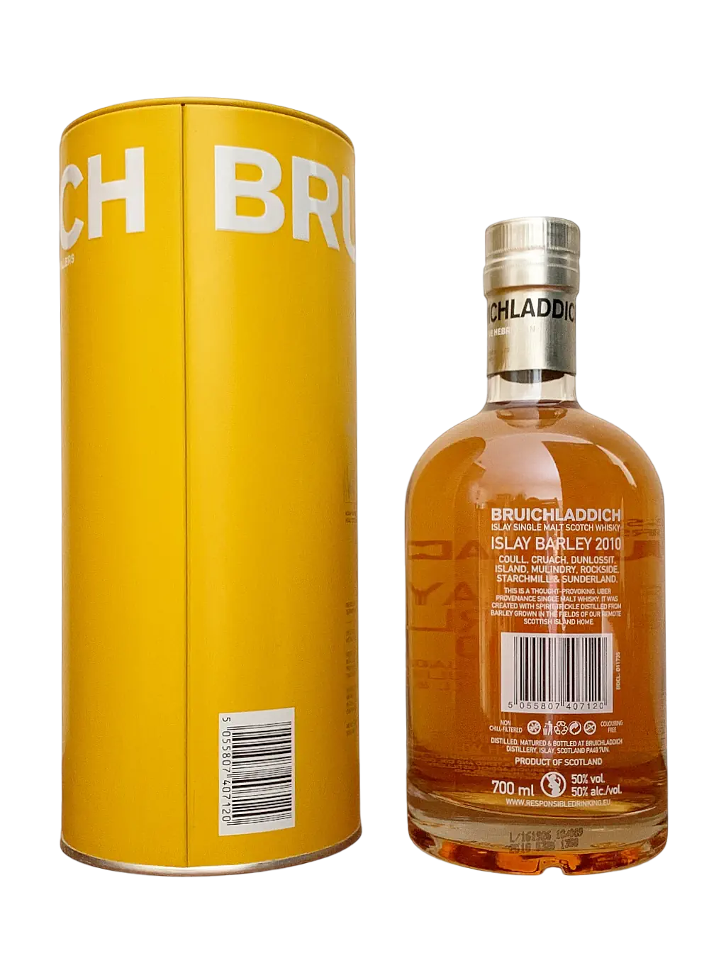 Bruichladdich Unpeated Islay Single Malt Scotch Whisky Islay Barley 2010
