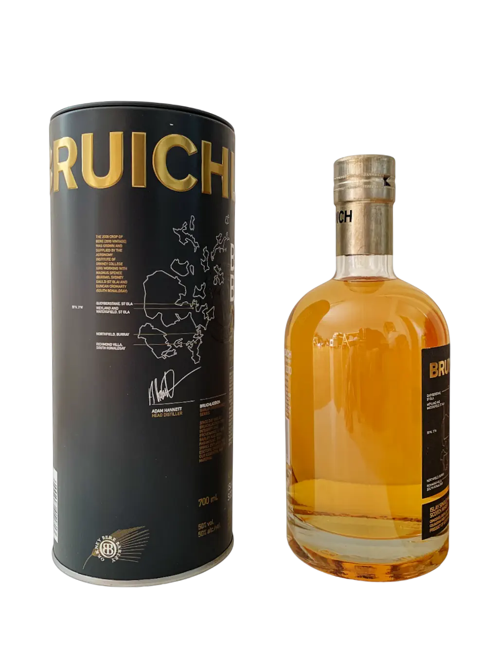 Progressive Hebridean Distillers Bruichladdich Bere Barley 2010 Islay single malt Scotch whisky