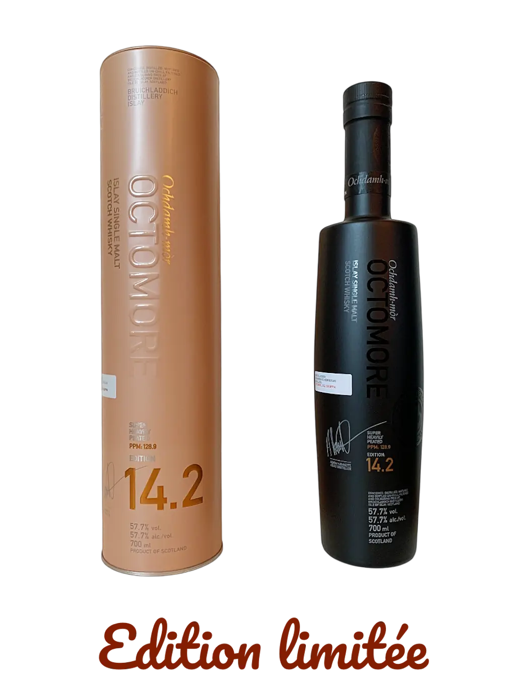 Octomore Islay single malt Scotch whisky Edition 14.2 Super Heavily peated