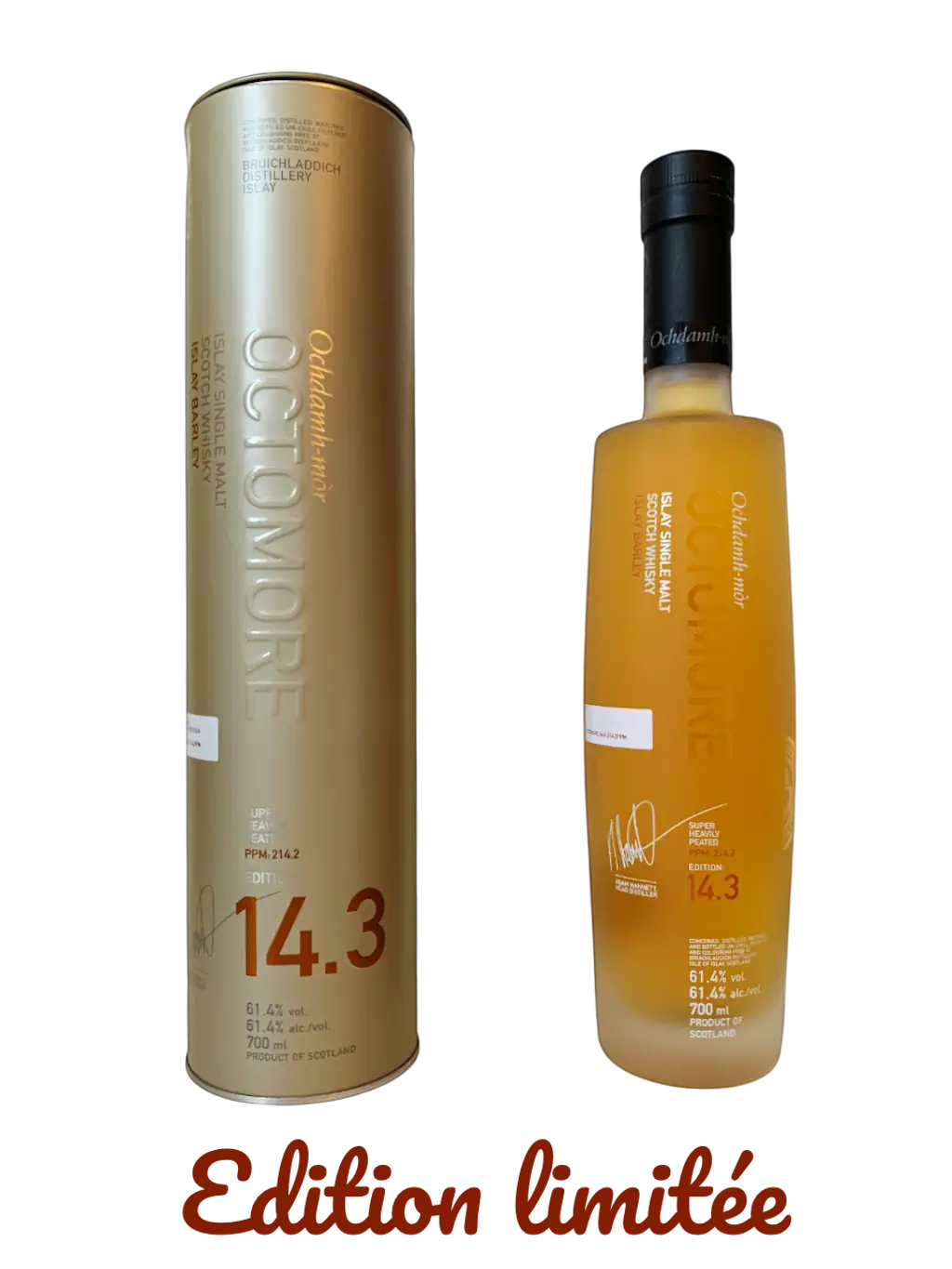 Bruichladdich Octomore 14.3 Islay single malt Scotch whisky super heavily peated