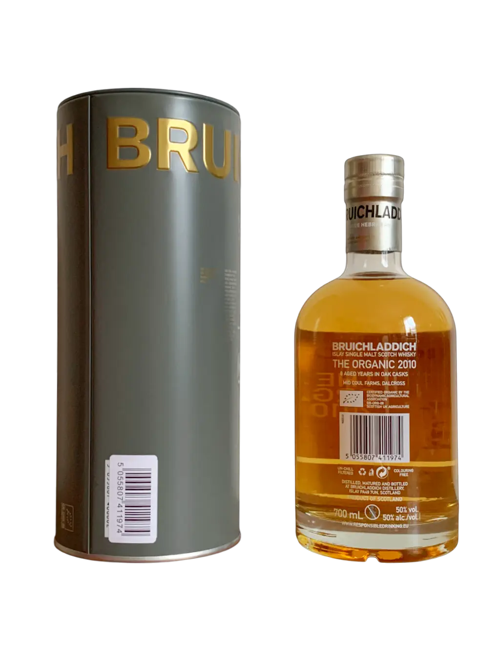 Bruichladdich Progressive Hebridean Distillers Islay Single Malt Scotch Whisky The Organic 2010 aged 8 years