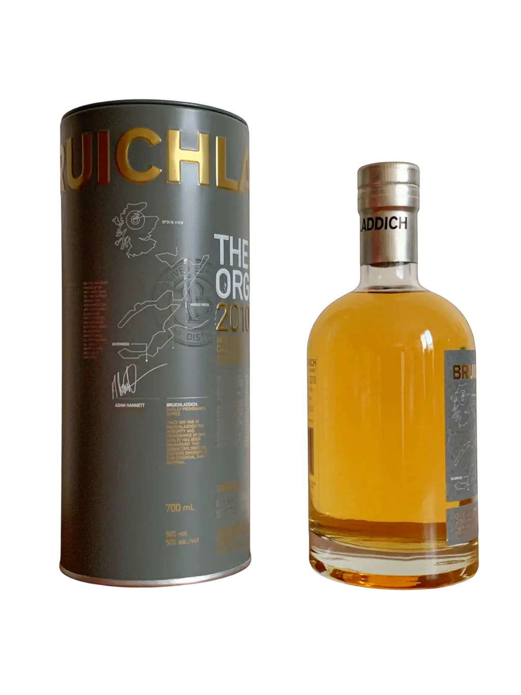 Bruichladdich Progressive Hebridean Distillers Islay Single Malt Scotch Whisky The Organic 2010 aged 8 years