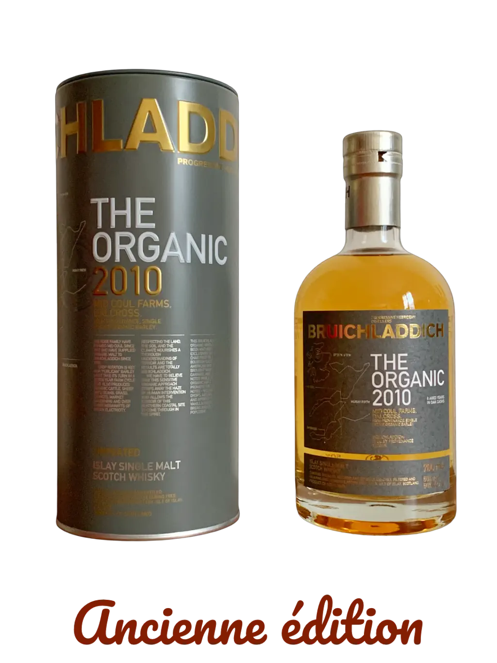 Bruichladdich Progressive Hebridean Distillers Islay Single Malt Scotch Whisky The Organic 2010 aged 8 years