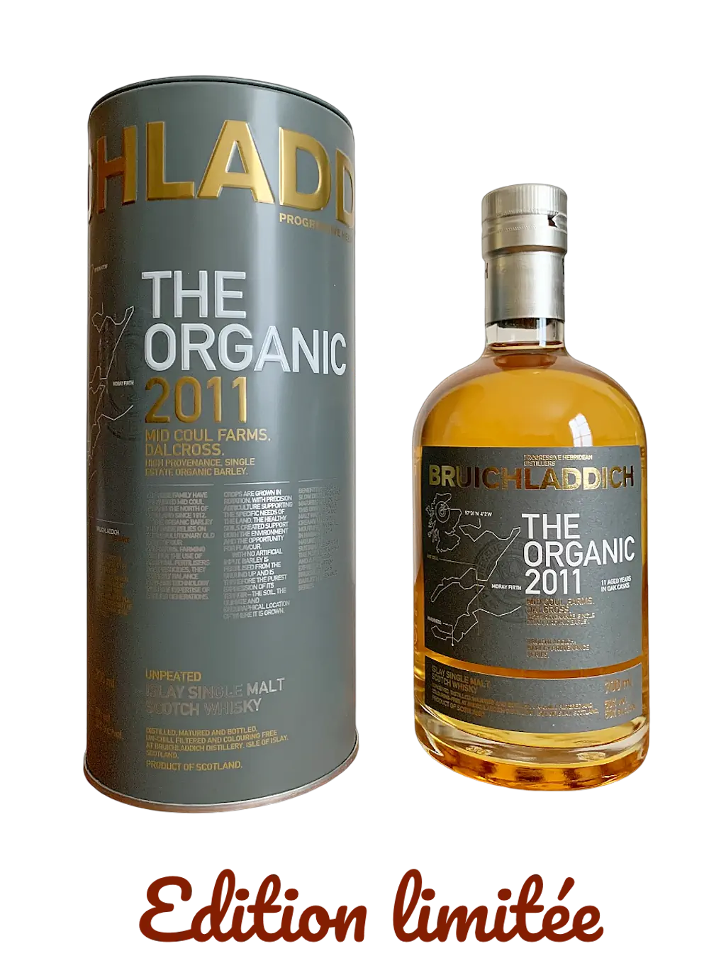 Bruichladdich unpeated Islay single malt Scotch whisky The Organic 2011