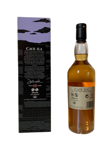 Caol Ila Islay single malt Scotch whisky aged 18 years unpeated style natural cask strength bottled in 2017