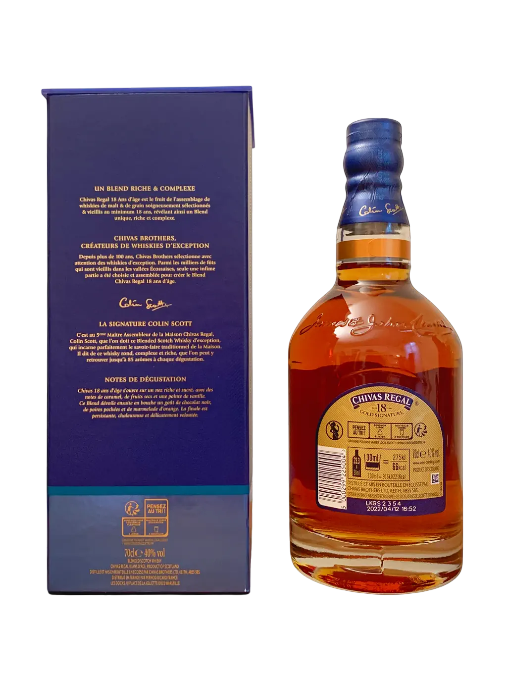 Blended Scotch Whisky Chivas Regal aged 18 years Gold Signature