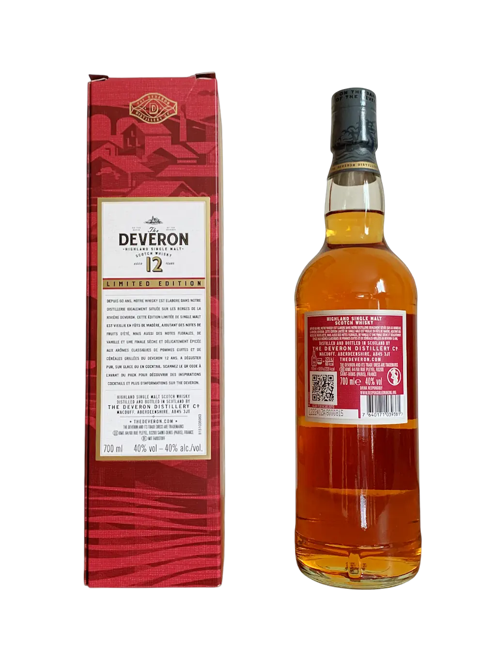 The Deveron Highland Single Malt Scotch Whisky Aged 12 years Limited Edition Finished in Madeira Casks