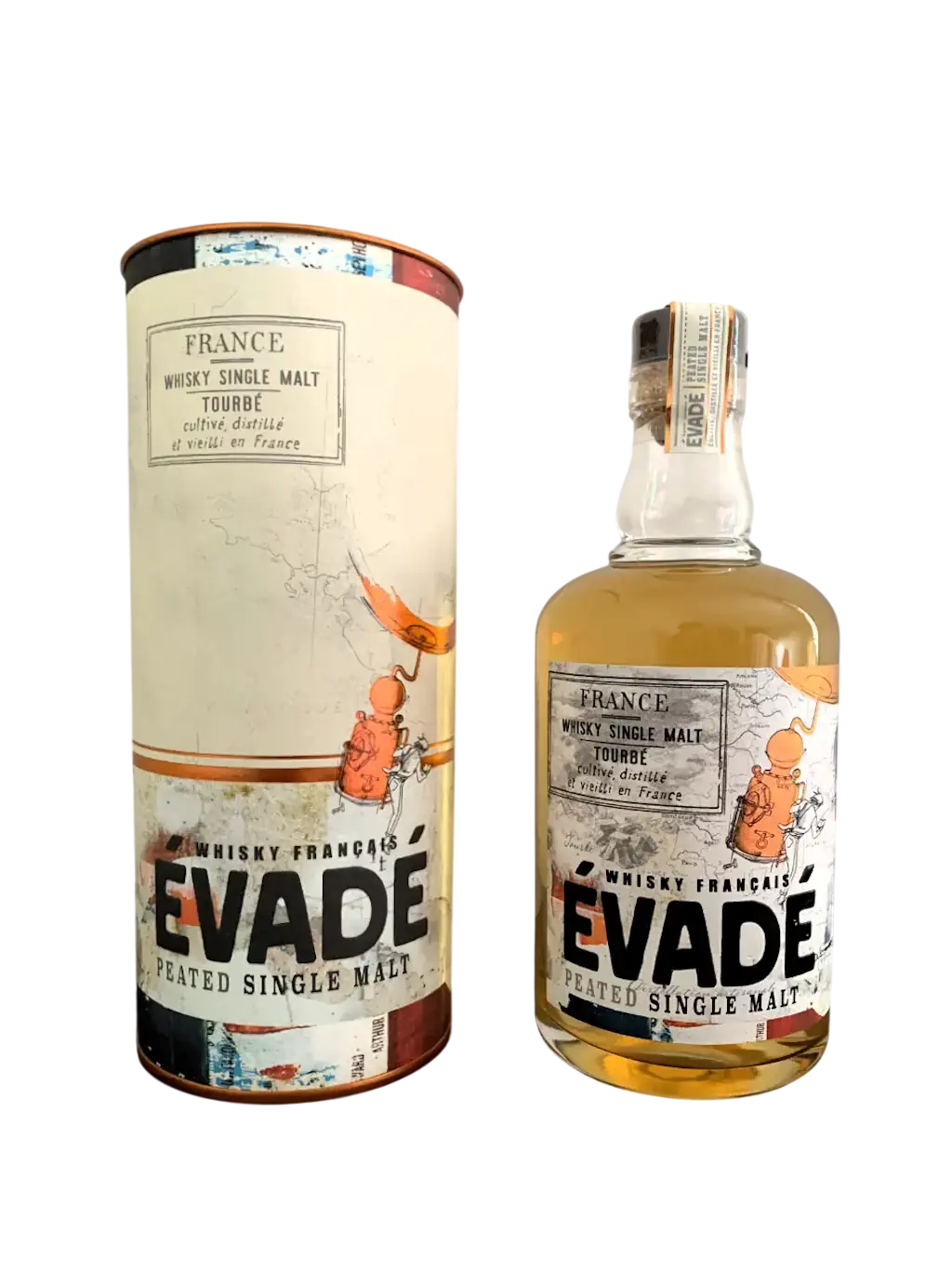 Evadé tourbé Whisky français single malt