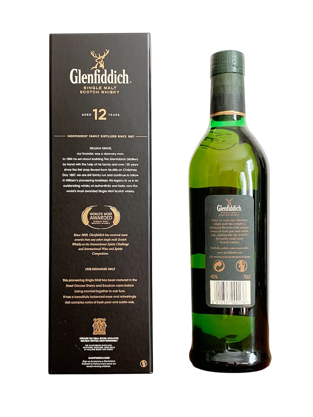 Whisky Single Malt Speyside Glenfiddich 12 ans Our Signature Malt beautifully balanced