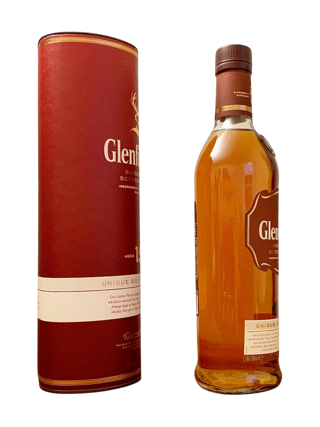 Glenfiddich single malt Scotch whisky aged 15 years unique solera reserve