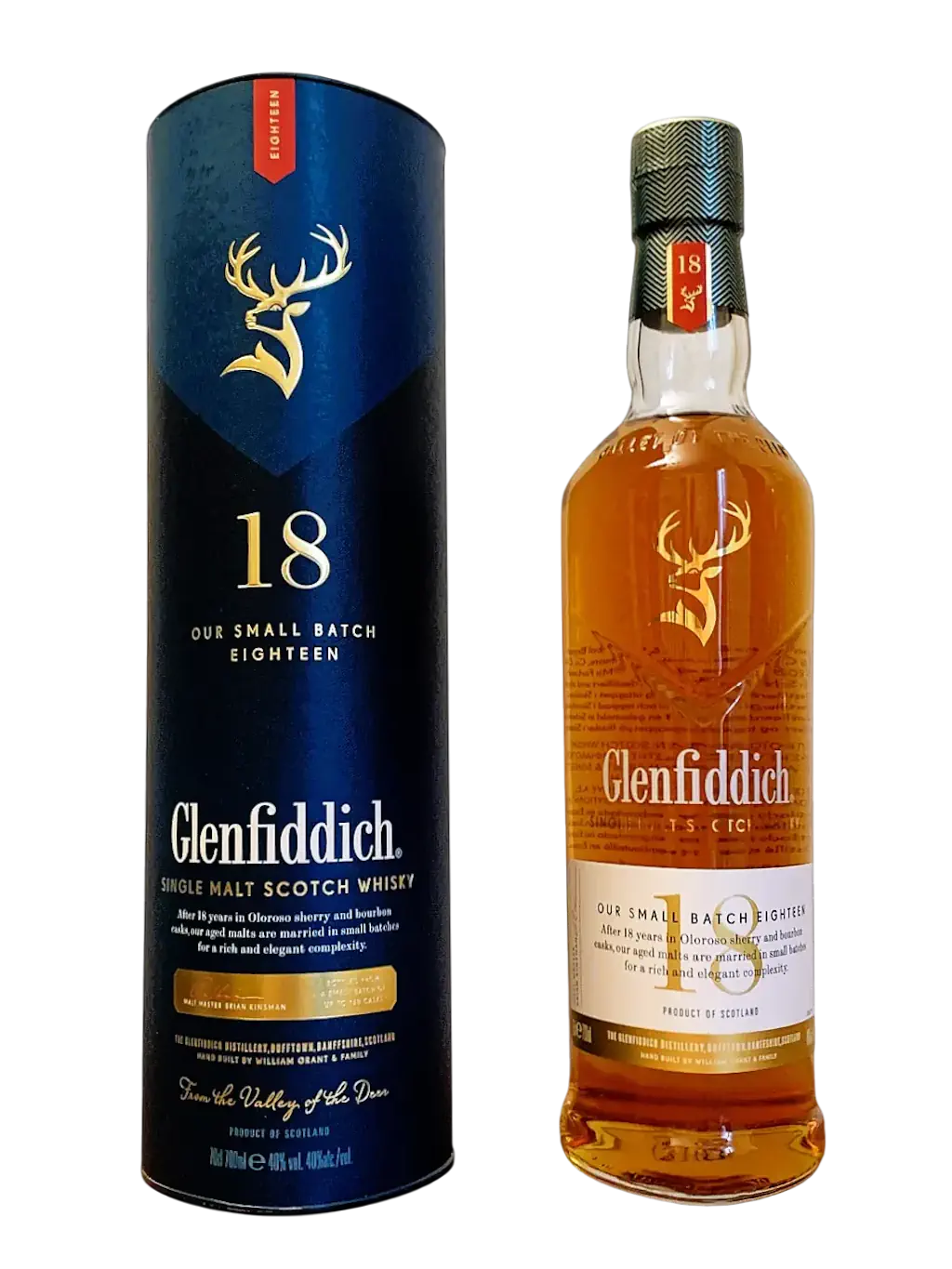 Glenfiddich Single Malt Scotch Whisky 18 ans Our Small Batch Eighteen