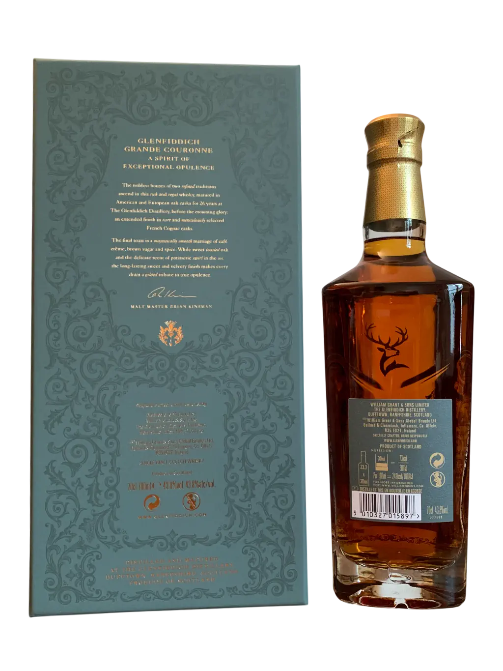 Glenfiddich Single Malt Scotch Whisky Cognac Cask Finish 26 ans Grande Couronne
