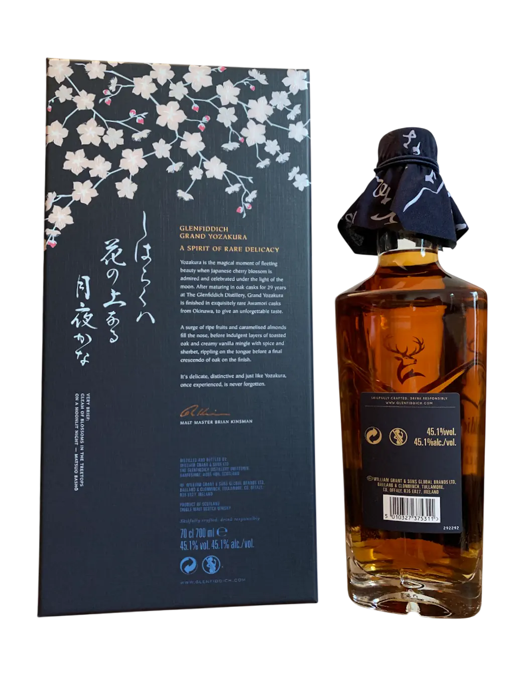 Glenfiddich Grand Yozakura aged 29 years single malt Scotch whisky Japanese Awamori cask finish
