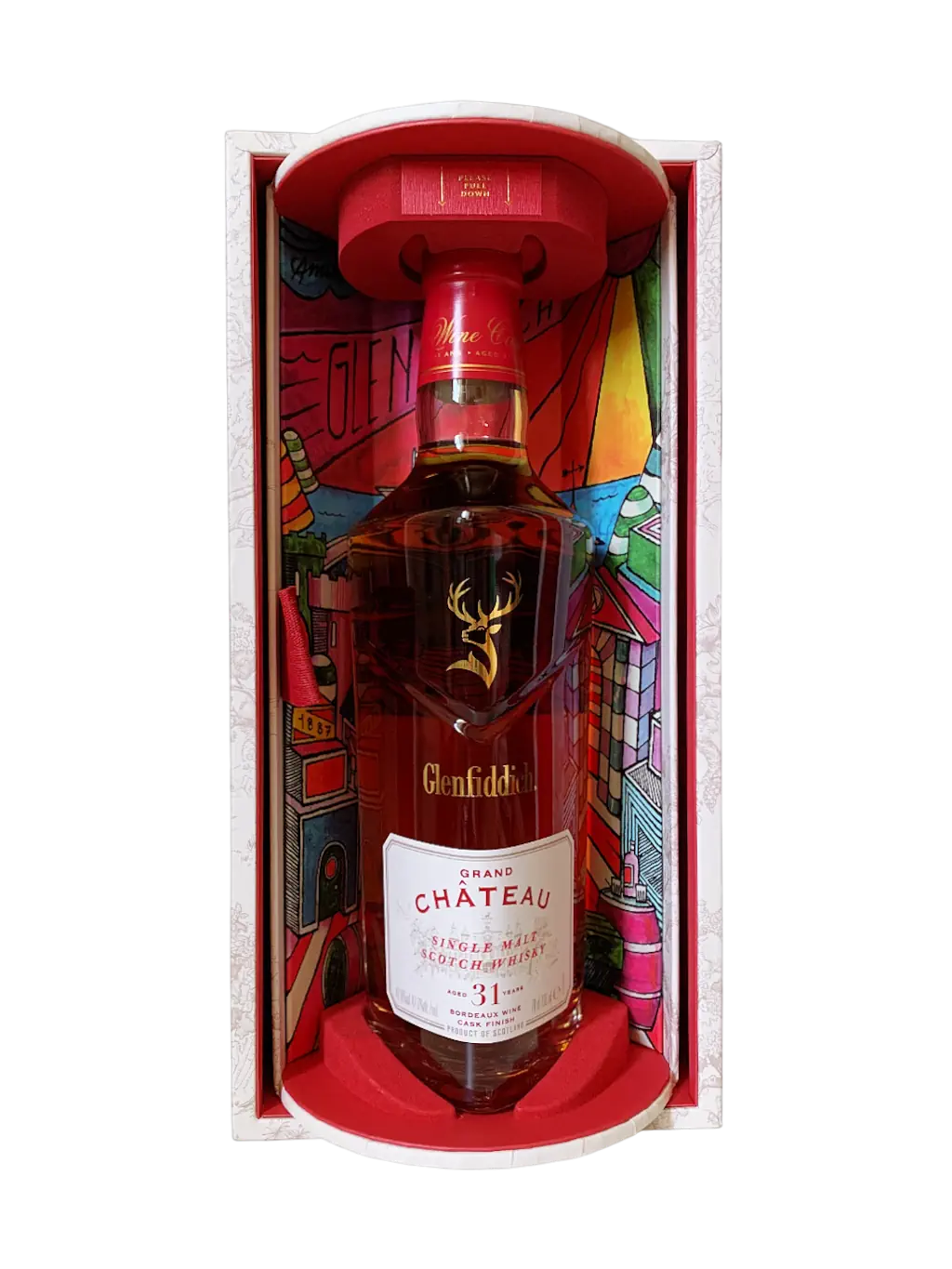 Glenfiddich Grand Château aged 31 years single malt Scotch whisky Bordeaux wine cask finish limited edition