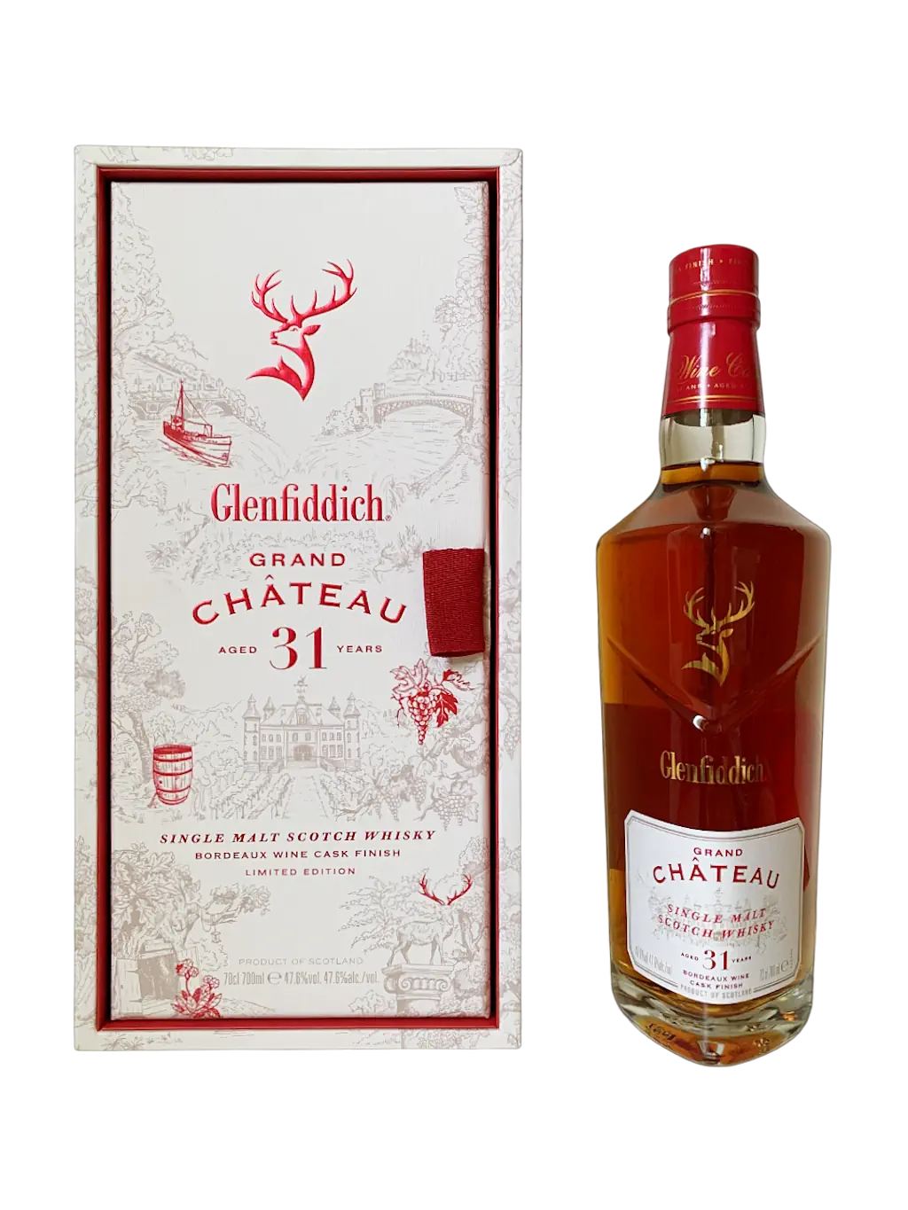 Glenfiddich Grand Château aged 31 years single malt Scotch whisky Bordeaux wine cask finish limited edition