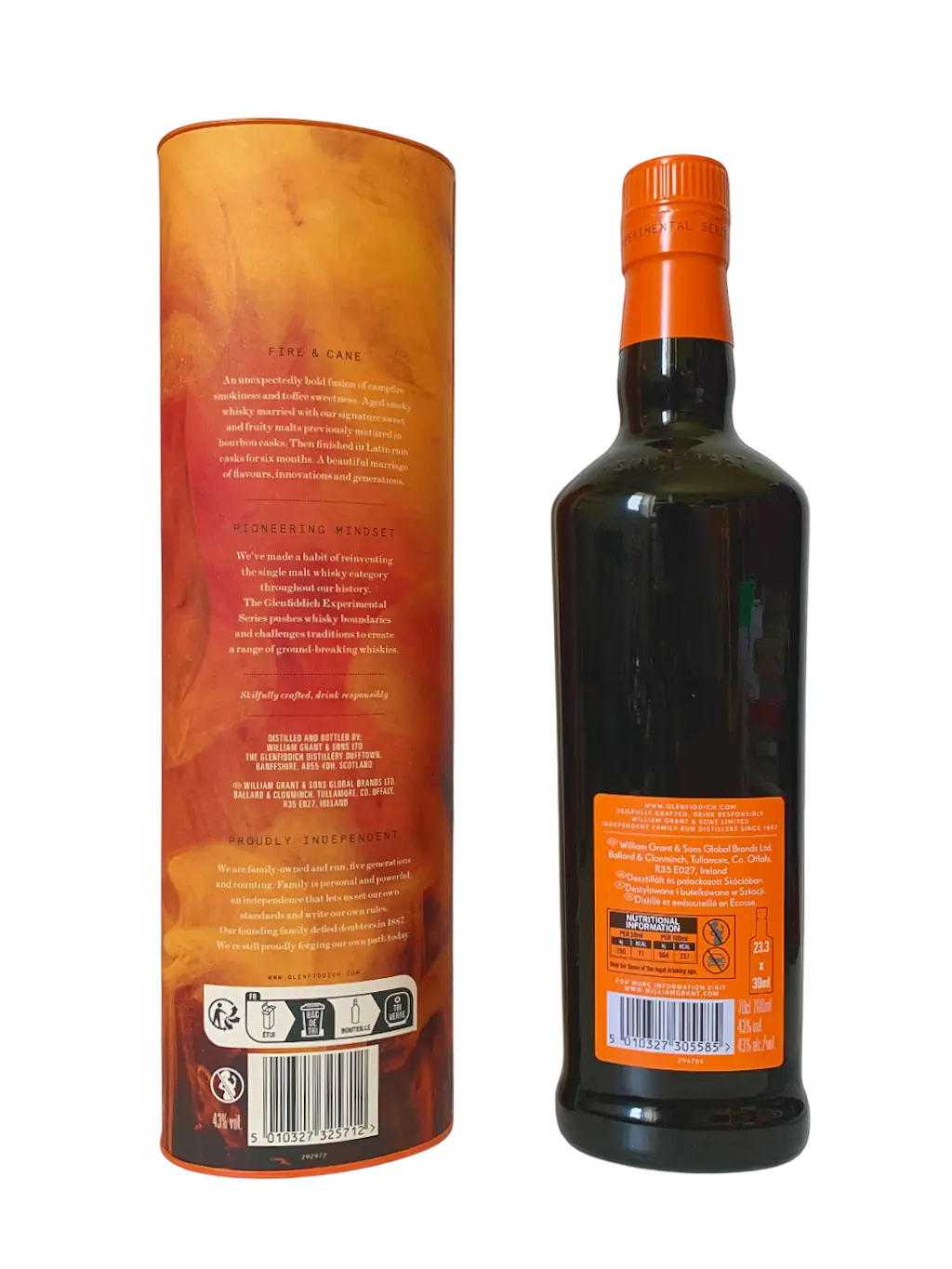 Glenfiddich single malt Scotch whisky Sweet & Smoky Fire & Cane Experimental Series #4
