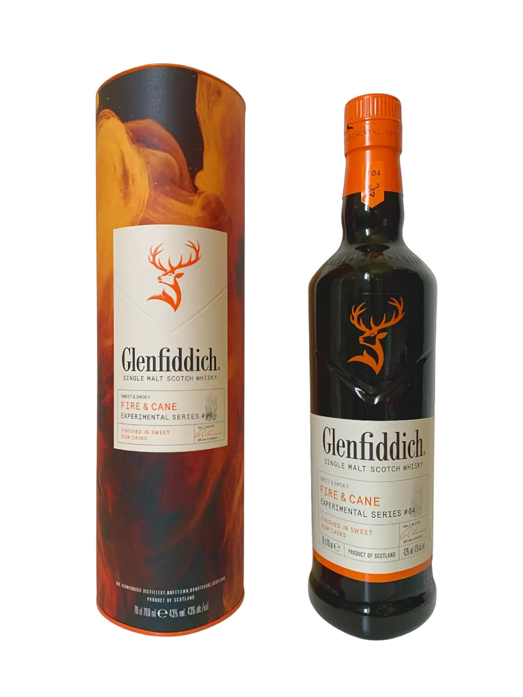 Glenfiddich single malt Scotch whisky Sweet & Smoky Fire & Cane Experimental Series #4