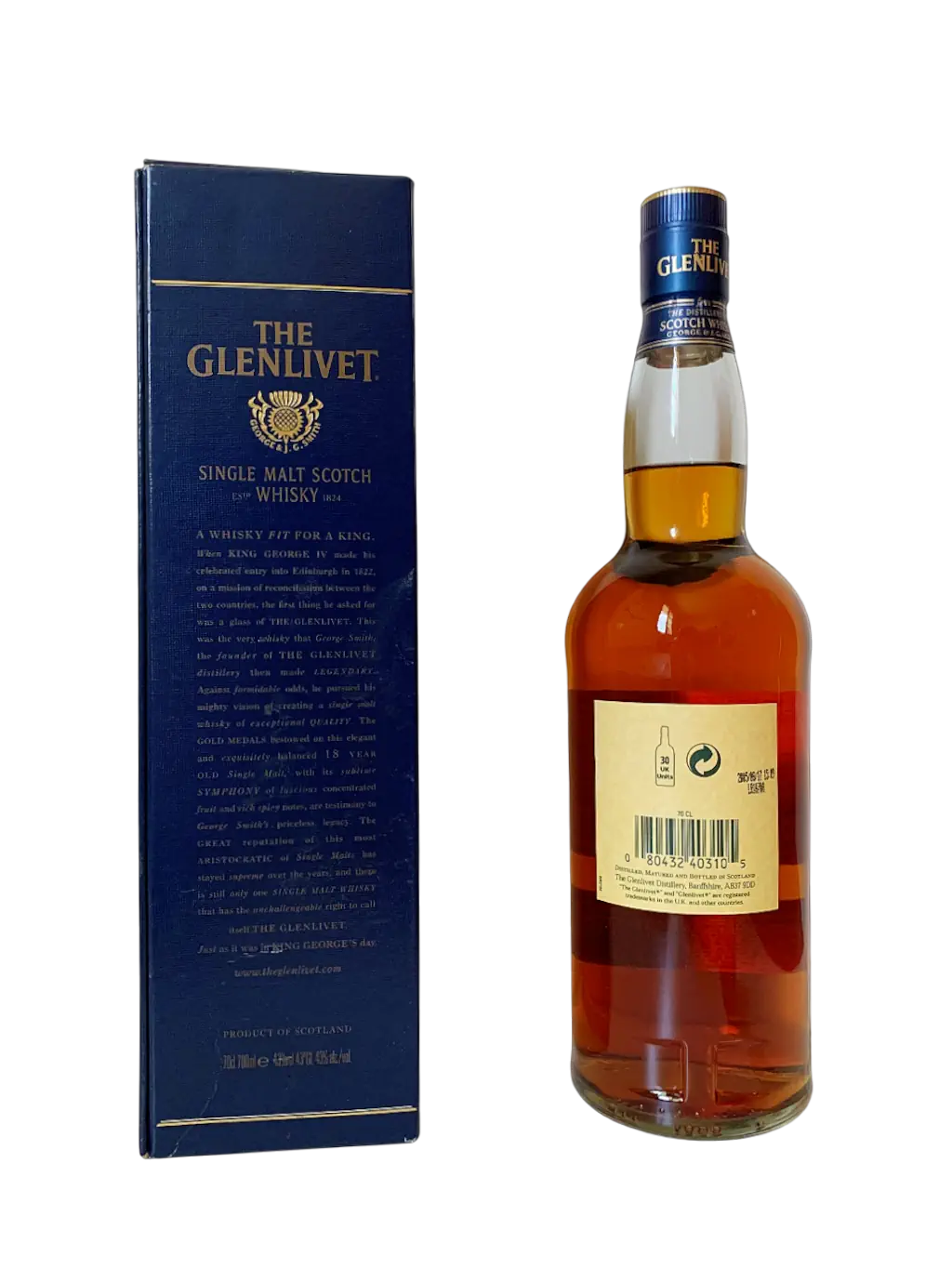 The Glenlivet single malt Scotch whisky aged 18 years