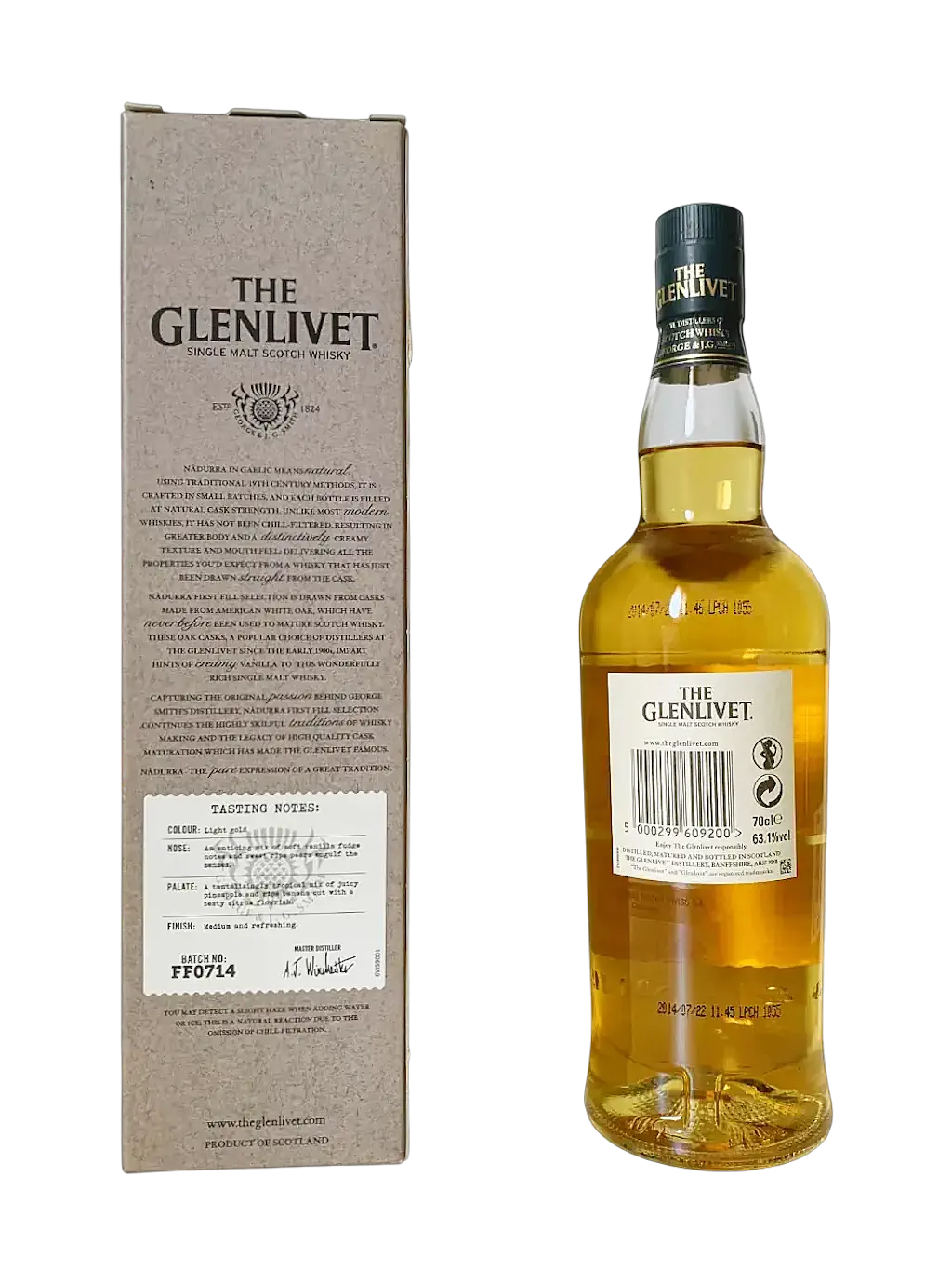 The Glenlivet single malt Scotch whisky Nadurra FF0714 first fill selection