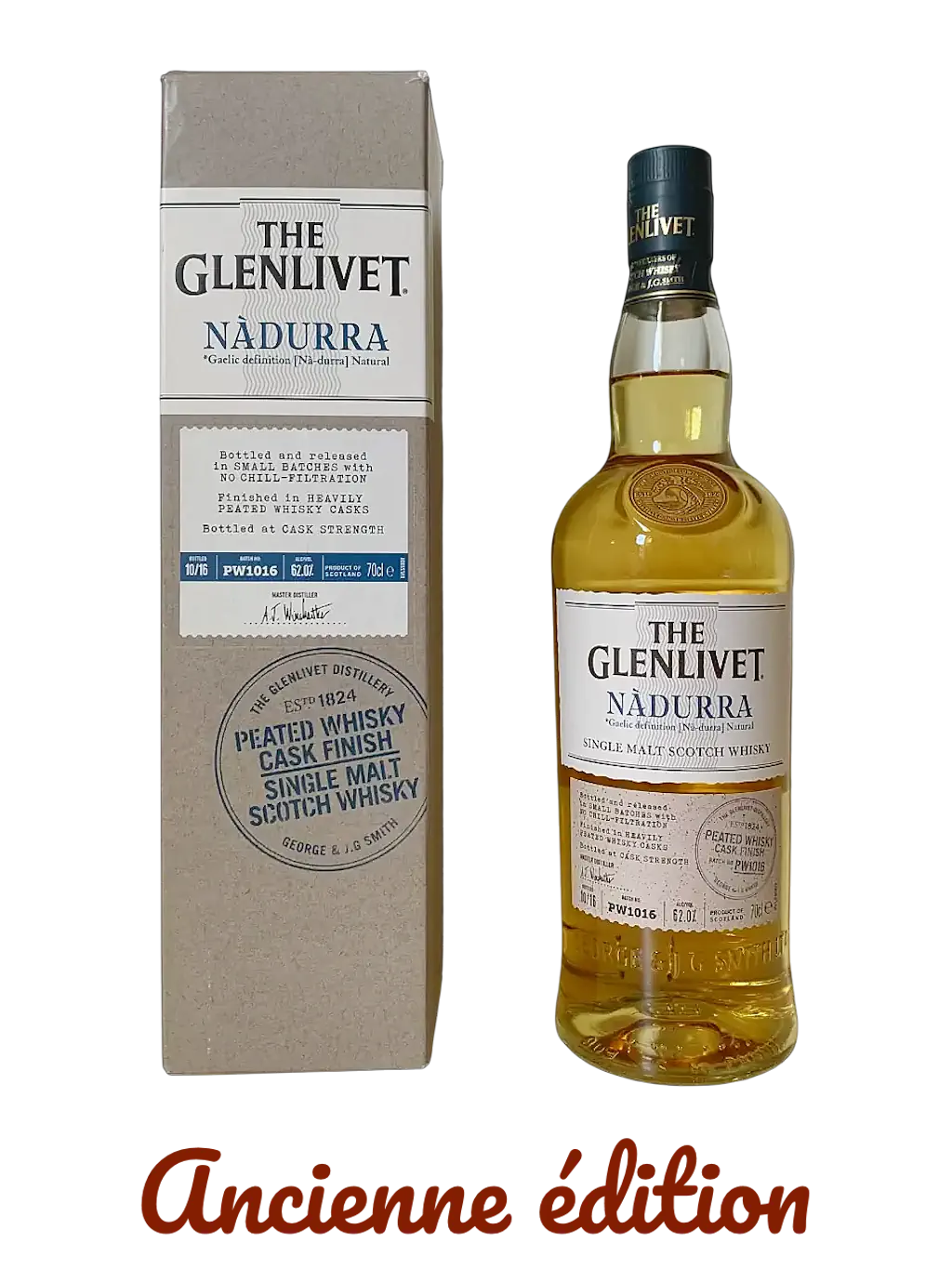 The Glenlivet single malt Scotch whisky Nadurra PW1016 peated whisky cask finish
