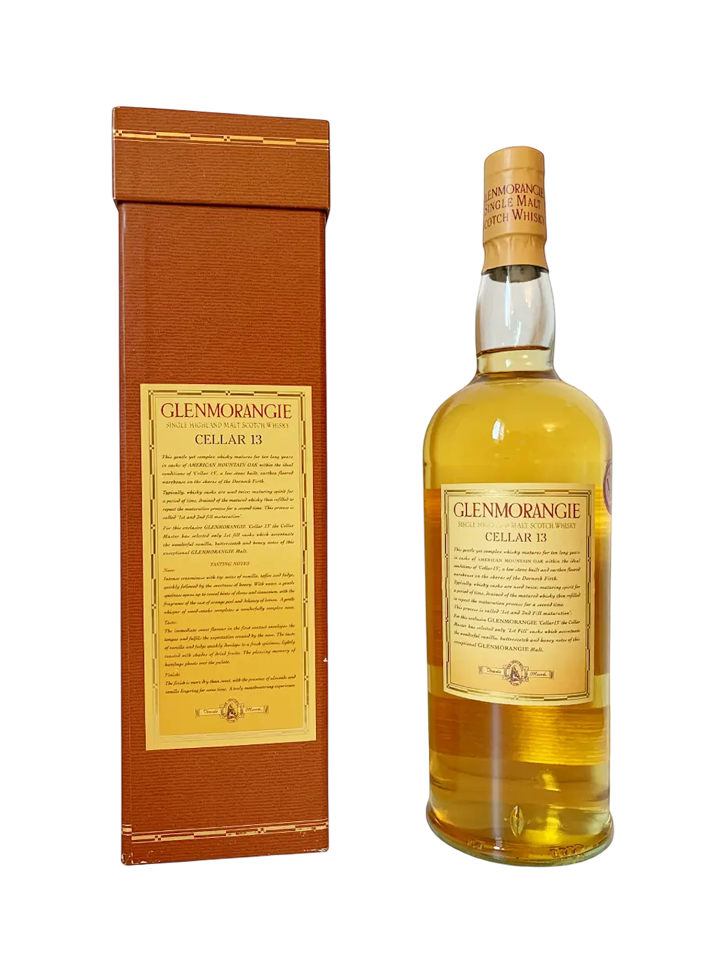 Glenmorangie single Highland malt Scotch whisky Cellar 13 first fill casks from a single cellar