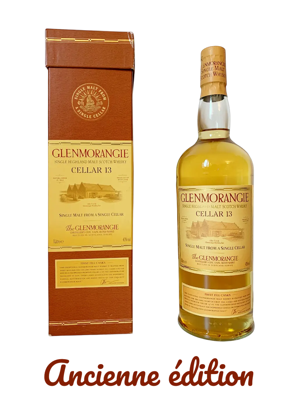 Glenmorangie single Highland malt Scotch whisky Cellar 13 first fill casks from a single cellar