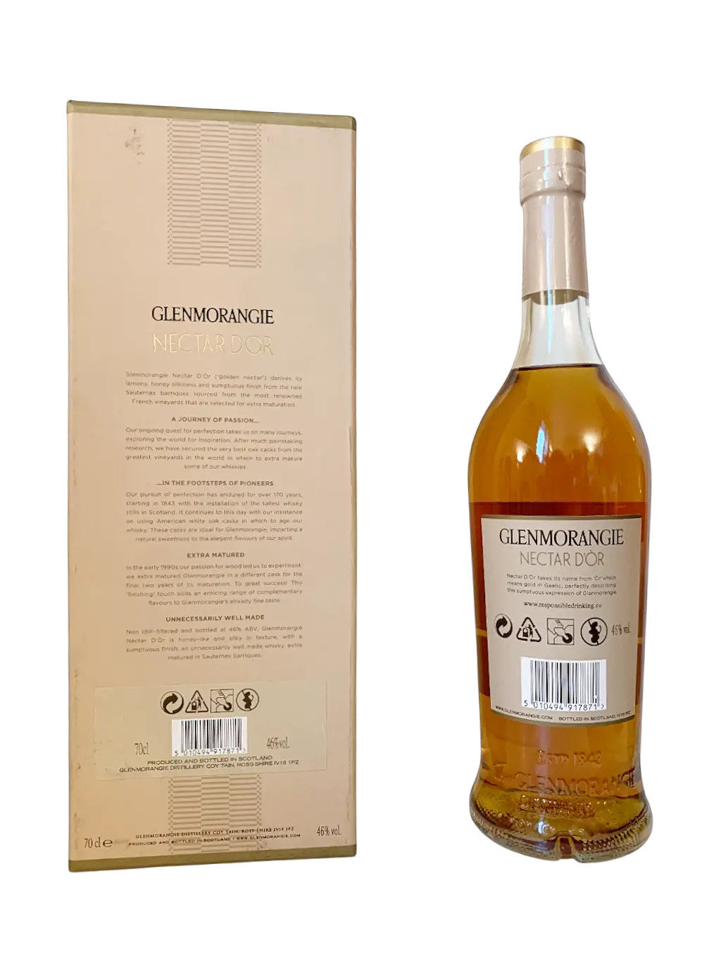 Glenmorangie Highland single malt Scotch whisky Nectar d'Or aged 12 years Sauternes Cask finish