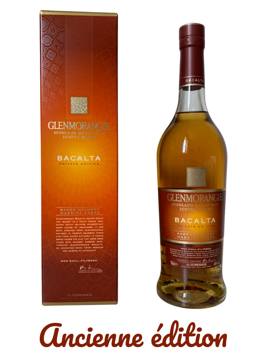 Glenmorangie Highland single malt Scotch whisky Private Edition Bacalta