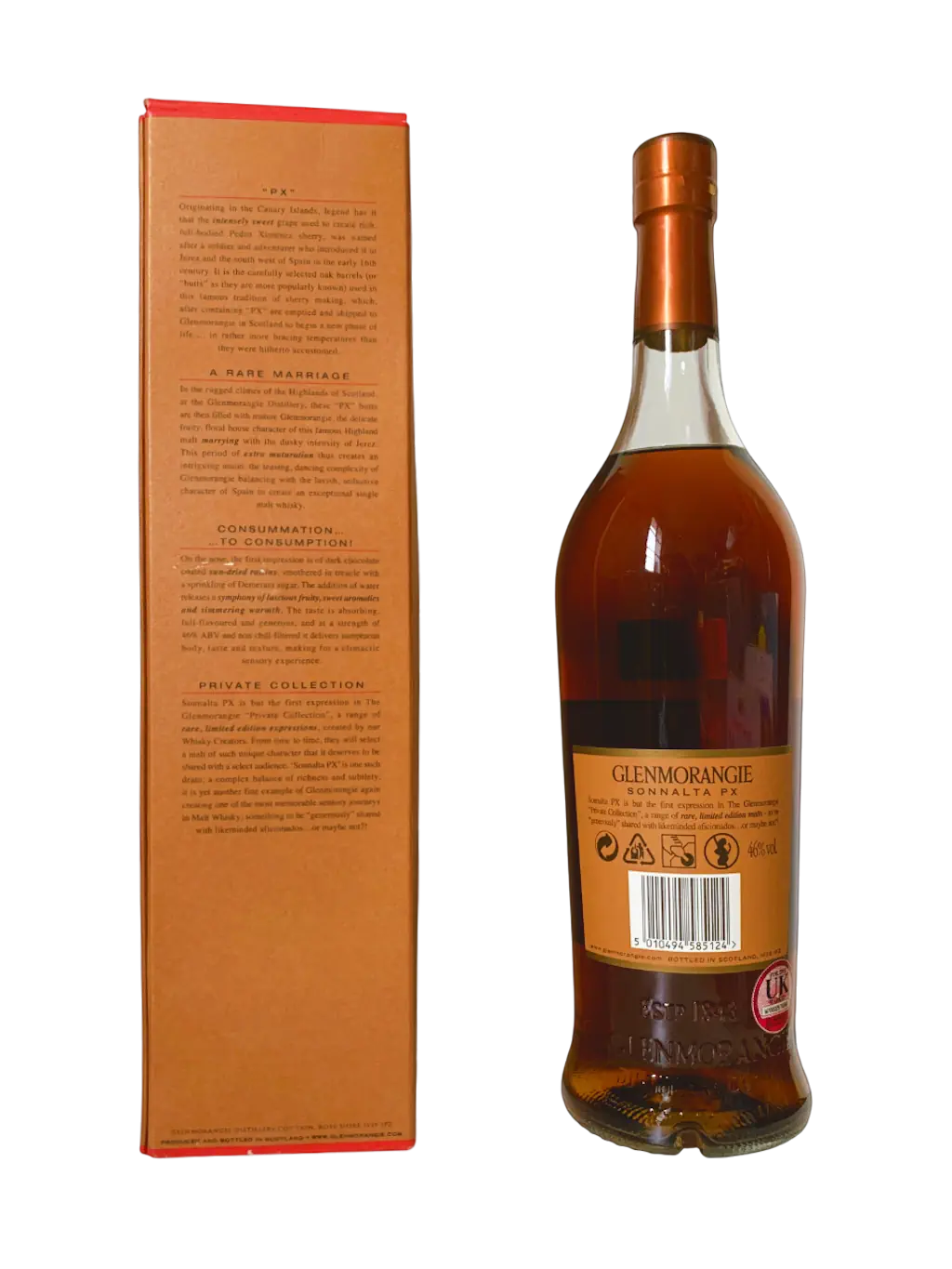 Glenmorangie Highland single malt Scotch whisky Private Collection Sonnalta PX